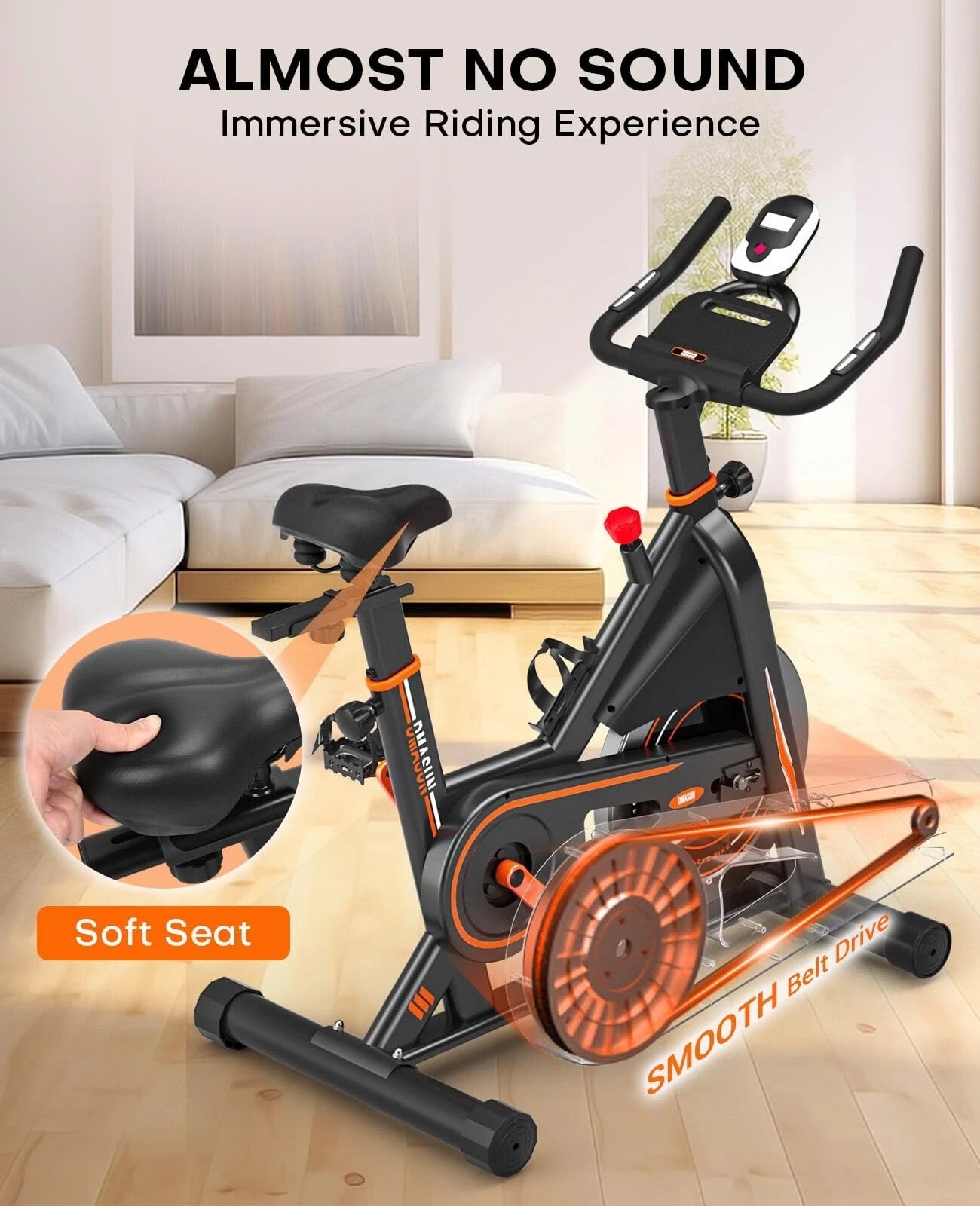 Exercise Bike Gym Workout PLUS Magnetic Stationary Bike with Heavier Flywheel uk