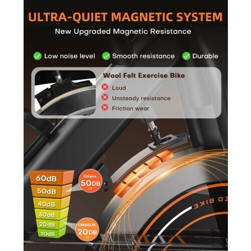 DMASUN Exercise Bike for Home Gym Use with LCD Display & Tablet Holder uk .