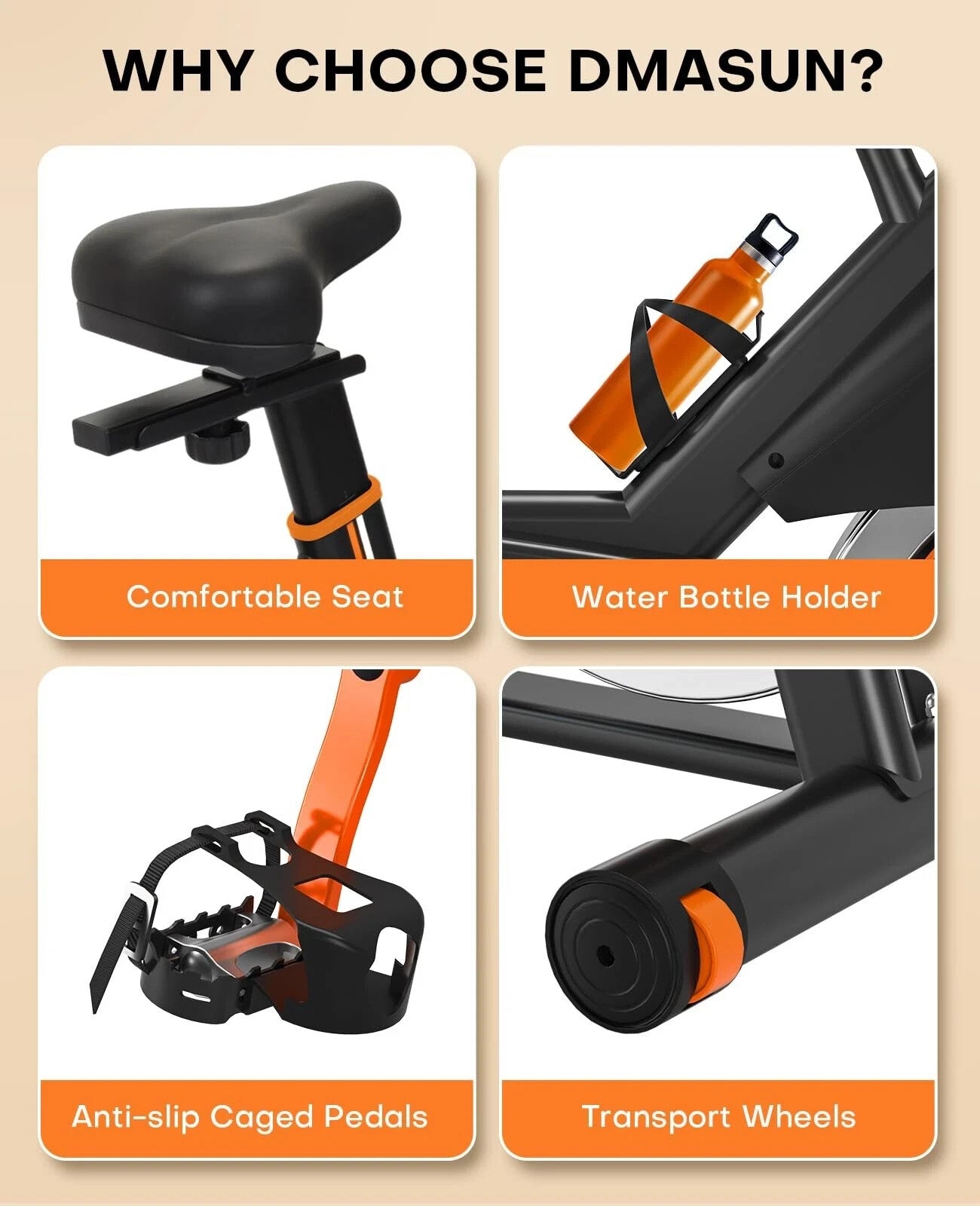 Exercise Bike Gym Workout PLUS Magnetic Stationary Bike with Heavier Flywheel uk