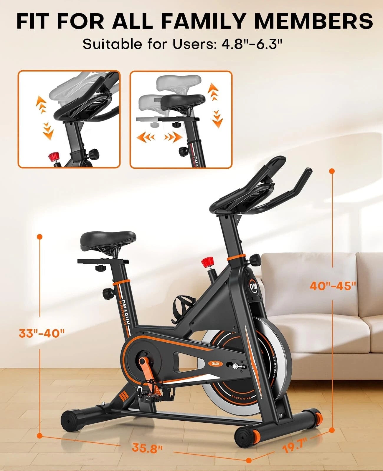 Exercise Bike Gym Workout PLUS Magnetic Stationary Bike with Heavier Flywheel uk