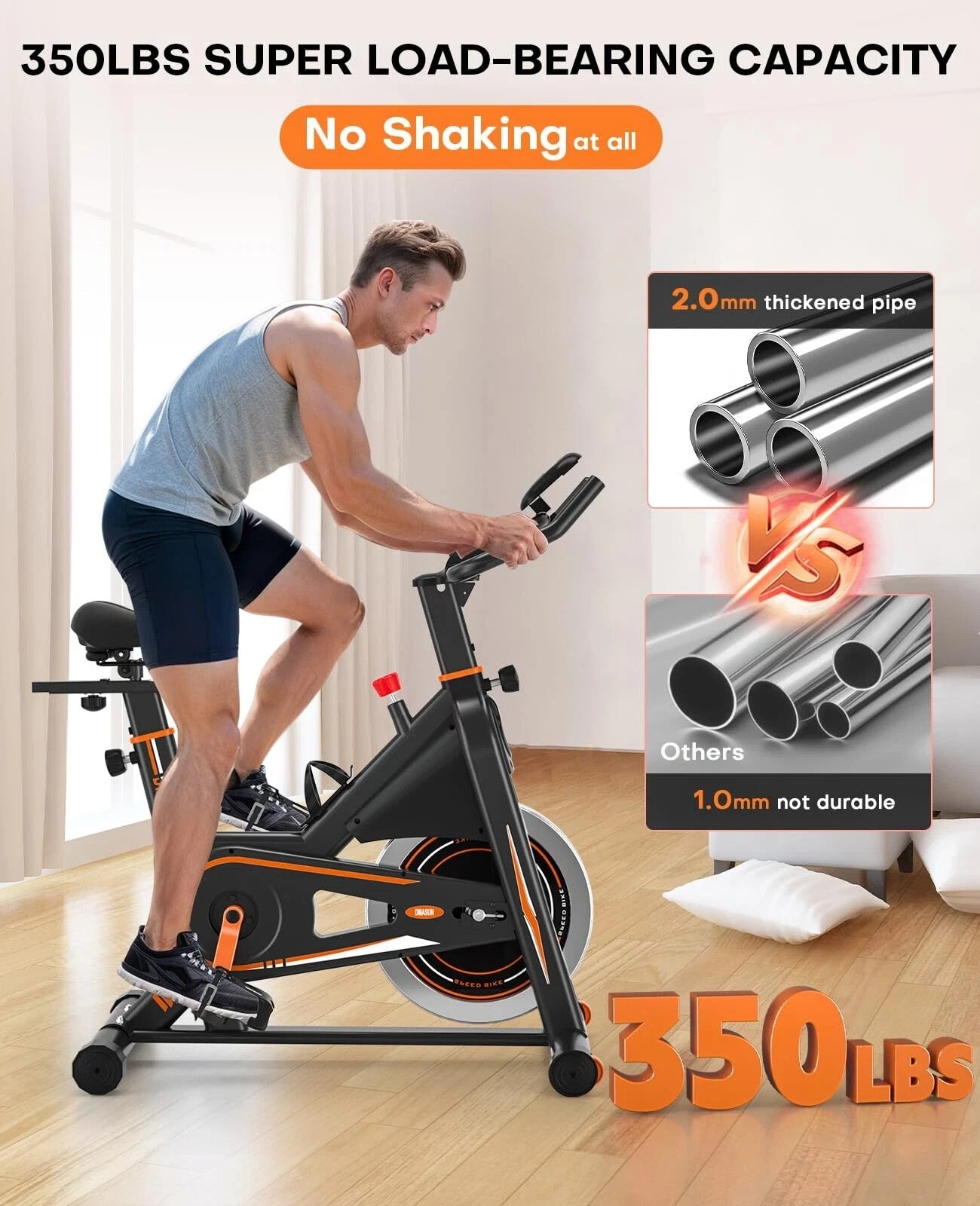 Exercise Bike Gym Workout PLUS Magnetic Stationary Bike with Heavier Flywheel uk