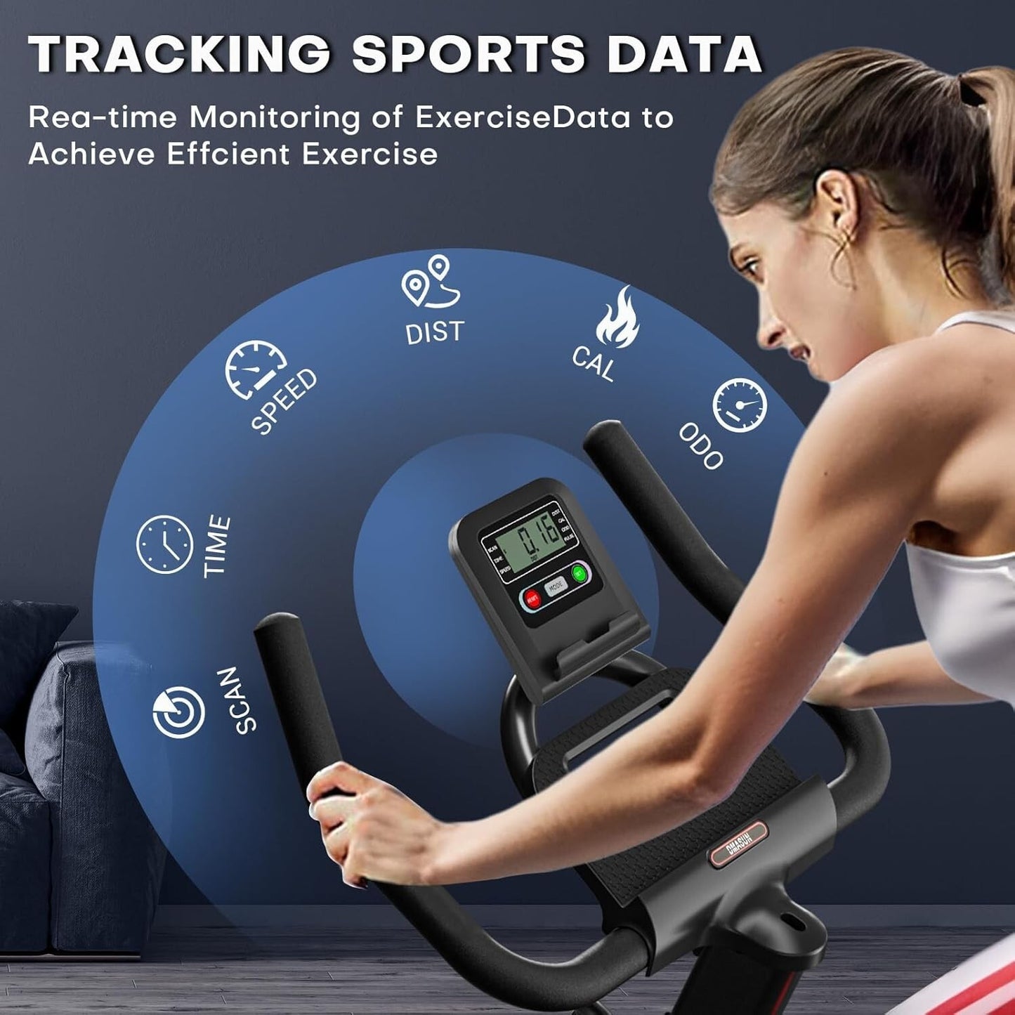DMASUN Exercise Bike for Home Gym Use with LCD Display & Tablet Holder uk .