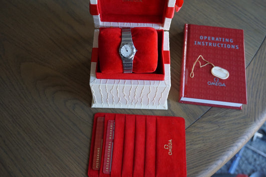 OMEGA Constellation Quartz Women's Watch Steel  Nice State with box and papier